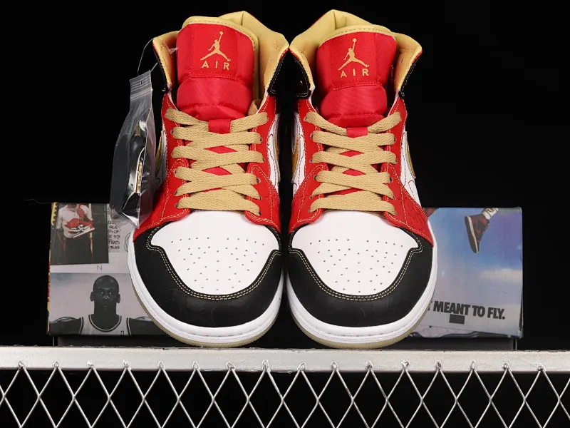 All Categories Air Jordan Jordan Series Basketball Shoes Air Jordan 1 Mid Air Jordan 1 Mid "XQ" AJ1 Joe 1 Festive Zhongbang Basketball Shoes DV0576-176